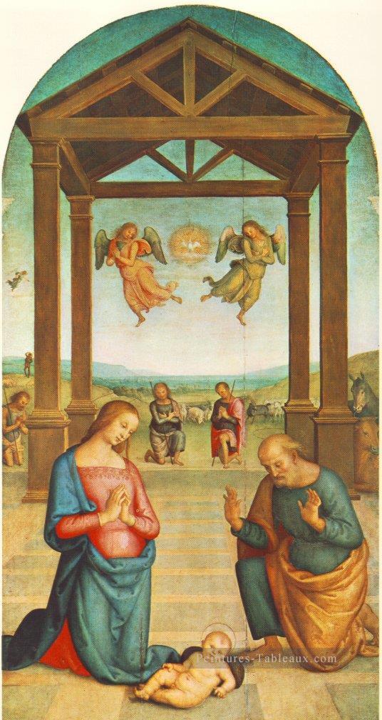 St Augustin Polyptyque Le Presepio Renaissance Pietro Perugino Peintures à l'huile